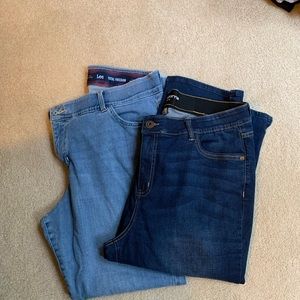 2 pair of Jean capris 16w